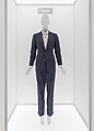 Ensemble, Ralph Lauren (American, born 1939), (a,b) wool; (c) cotton; (d,e) synthetic fiber; (f) silk; (g,h) leather, plastic (vinyl), American